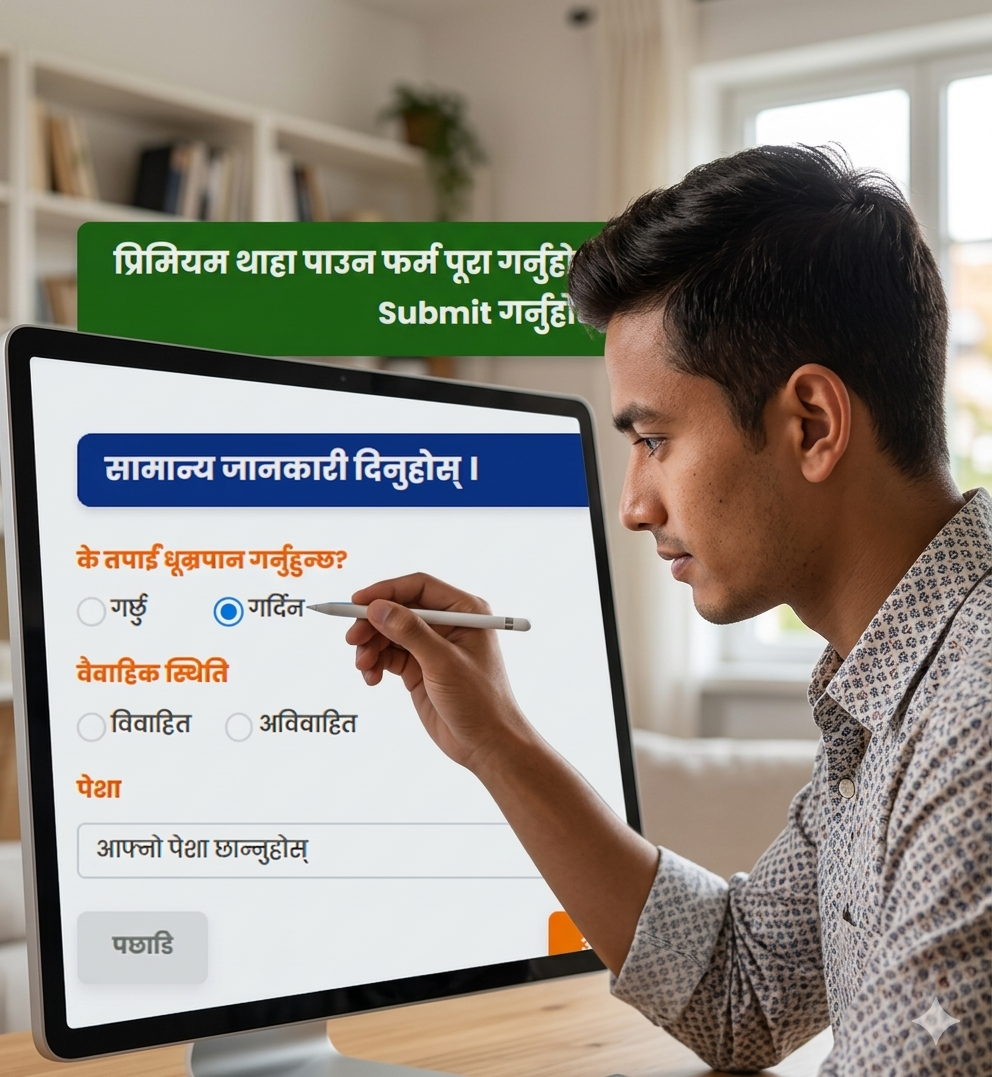 नेपालमा जीवन बीमा कलकुलेटर प्रयोग गरेर प्रिमियम गणना गर्दै
