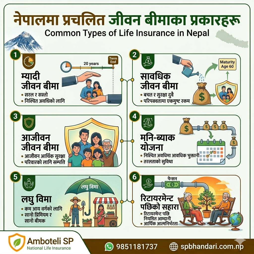 an image of popular types of life insurance in nepal